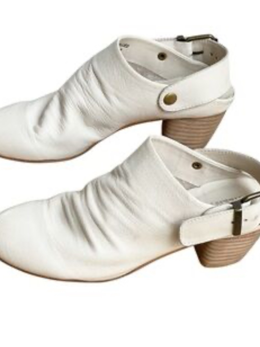 Anthropologie Silent D Sling Backs Size 40/9 Cream Leather